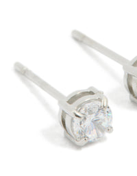 Stainless Steel 4mm Prism Stud Earrings - link has visual effect only