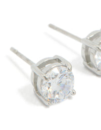 Stainless Steel 6mm Prism Stud Earrings - link has visual effect only