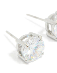 Stainless Steel 8mm Prism Stud Earrings - link has visual effect only