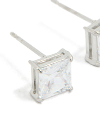 Stainless Steel 6mm Prism Square Stud Earrings - link has visual effect only
