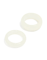 White Acrylic Marbled Rings 2-Pack - link has visual effect only