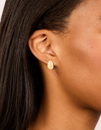 Waterproof Gold Plated Stainless Steel Chunky Stud Earrings - link has visual effect only