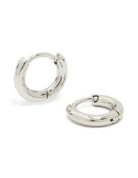 Waterproof Stainless Steel Clicker Hoop Earrings 8 MM - link has visual effect only