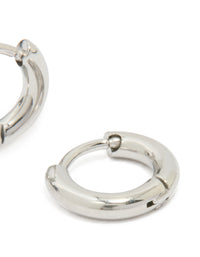 Waterproof Stainless Steel Clicker Hoop Earrings 8 MM - link has visual effect only