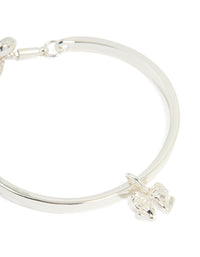 Silver Bow Toggle Bracelet - link has visual effect only