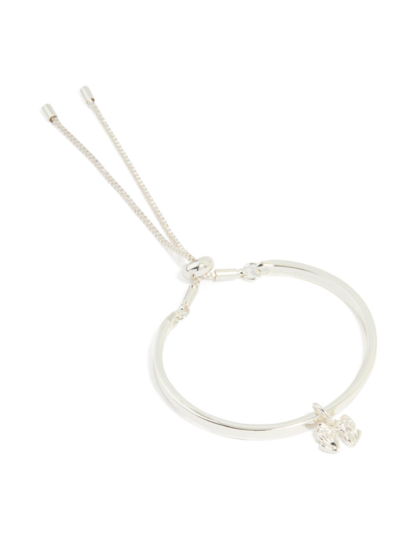 Silver Bow Toggle Bracelet