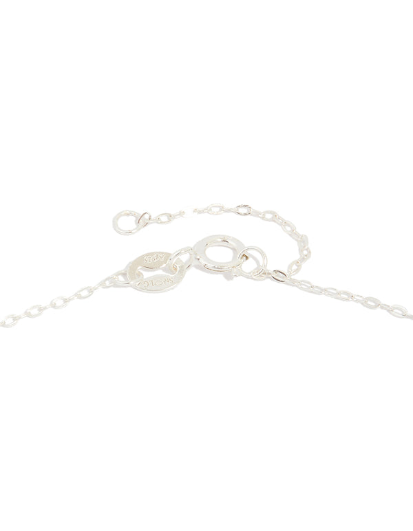 Sterling Silver Cubic Zirconia Pave Heart Necklace
