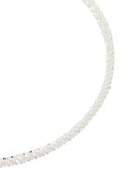 Sterling Silver Cubic Zirconia Shimmer Bracelet - link has visual effect only