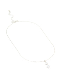 Silver Cubic Zirconia Pendant Necklace - link has visual effect only