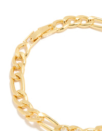 Gold Cubic Zirconia Large Chain Bracelet - link has visual effect only