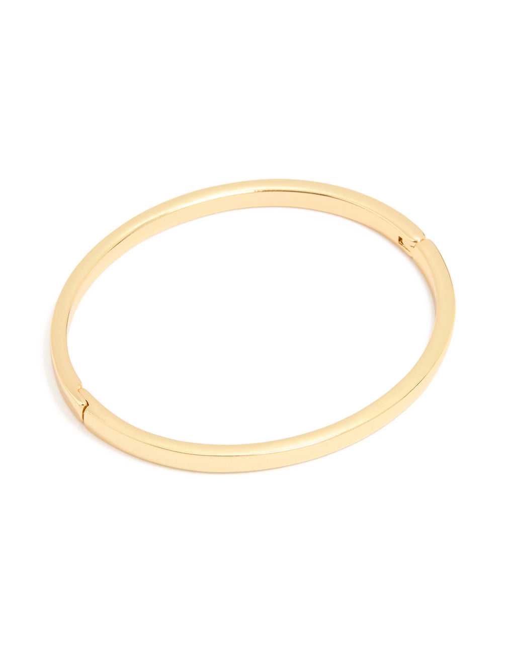 Gold Simple Hinged Bangle