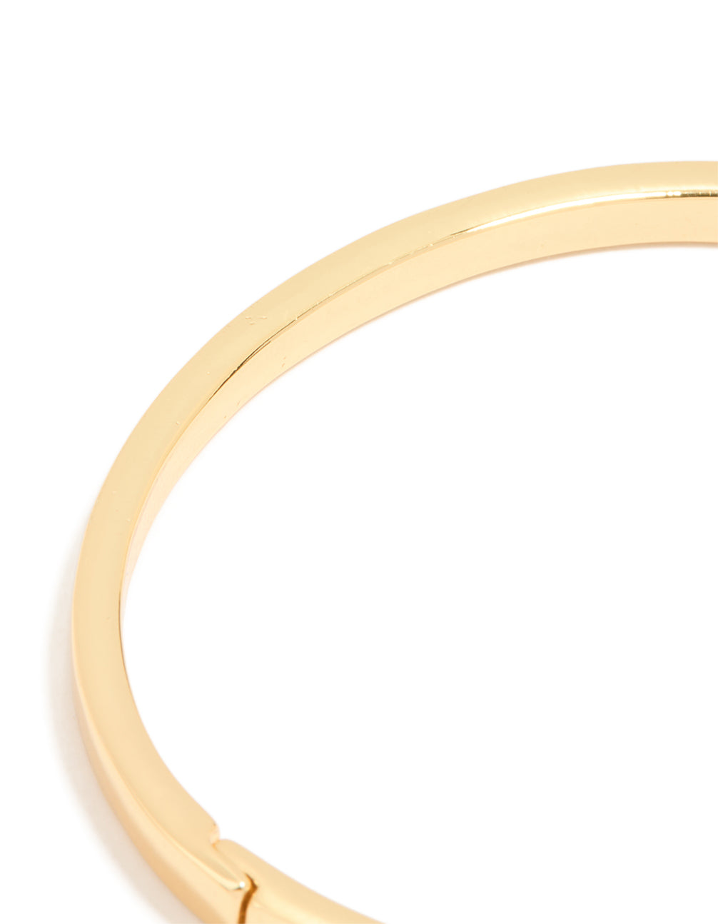 Gold Simple Hinged Bangle