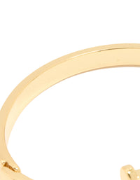 Gold Diamante Nail Hinge Bangle - link has visual effect only