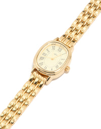 Gold Oval Face Watch - link has visual effect only