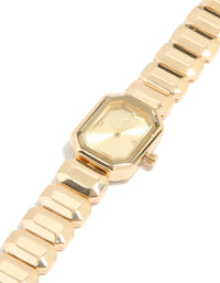 Gold Rectangle Face Watch - link has visual effect only