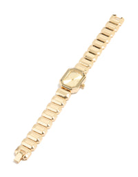 Gold Rectangle Face Watch - link has visual effect only