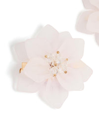 Gold Frosted Flower Hair Clips 2-Pack - link has visual effect only