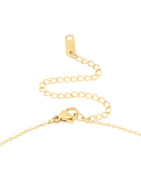 Waterproof Gold Plated Stainless Steel Lemon & Flower Cluster Necklace - link has visual effect only