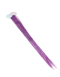 Kids Fabric Shell Purple Tinsel Hair Clip - link has visual effect only