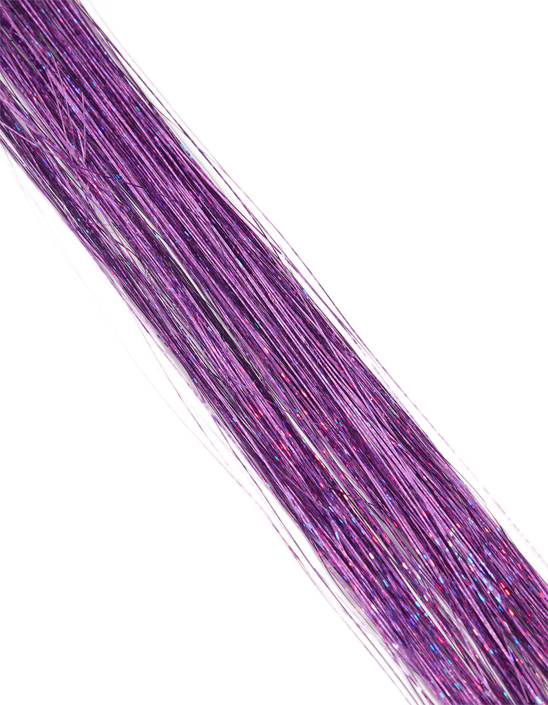 Kids Fabric Shell Purple Tinsel Hair Clip - Lovisa