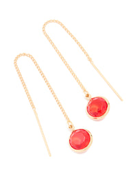 Gold Diamante Chain Drop Earrings - link has visual effect only