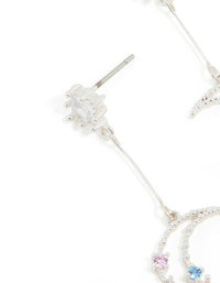 Silver Plated Moon Drop Earrings - link has visual effect only