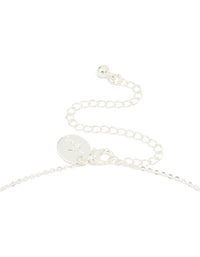 Silver Plated Cubic Zirconia Flower Pearl Drop Necklace - link has visual effect only