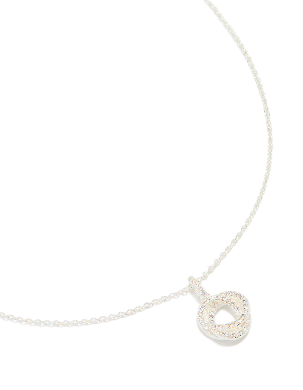 Silver Plated Cubic Zirconia Milky Way Pendant Necklace