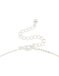 Silver Plated Cubic Zirconia Bow Pendant Necklace - link has visual effect only