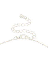 Silver Plated Cubic Zirconia Heart & Bow Pendant Necklace - link has visual effect only