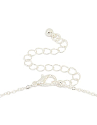 Silver Plated Cubic Zirconia Butterfly Pendant Necklace - link has visual effect only