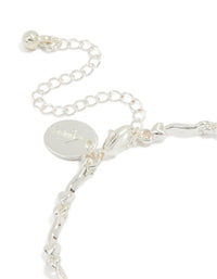 Silver Plated Winding Mini Flower Bracelet - link has visual effect only