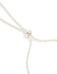 Silver Plated Cubic Zirconia Mini Flower Toggle Bracelet - link has visual effect only