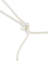 Silver Plated Cubic Zirconia Double Butterfly Toggle Bracelet - link has visual effect only