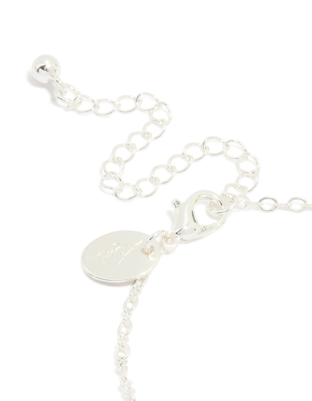 Silver Plated Cubic Zirconia Flower Station Bracelet