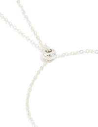 Silver Plated Cubic Zirconia Flower Trio Toggle Bracelet - link has visual effect only