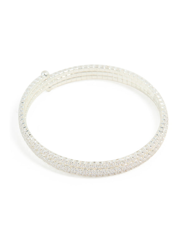 Silver Plated Cupchain Wrap Bracelet