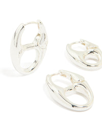 Silver Soda Tab Hoop Earrings 2-Pack - link has visual effect only