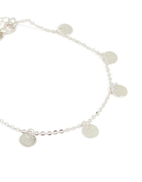 Silver Diamante & Flat Disc Bracelets 5-Pack - link has visual effect only