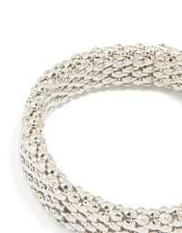 Silver Honeycomb Stretch Bracelet - link has visual effect only