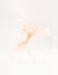 Pink Metallic Feather Fascinator - link has visual effect only