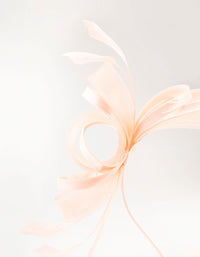 Pink Metallic Feather Fascinator - link has visual effect only