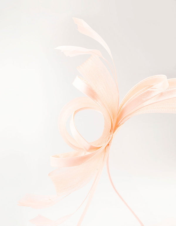 Pink Metallic Feather Fascinator