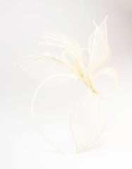 Cream Sinamay Loop Fascinator