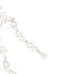 Silver Cubic Zirconia Crawler Stud Earrings - link has visual effect only