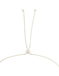 Silver Cubic Zirconia Y-Necklace & Cup Chain Earrings Set - link has visual effect only