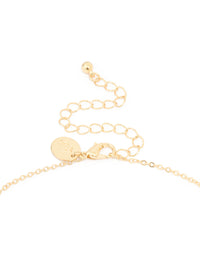 Gold Plated Emerald Cubic Zirconia Y-Necklace - link has visual effect only