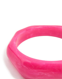 Pink Acrylic Geometric Bangle - link has visual effect only