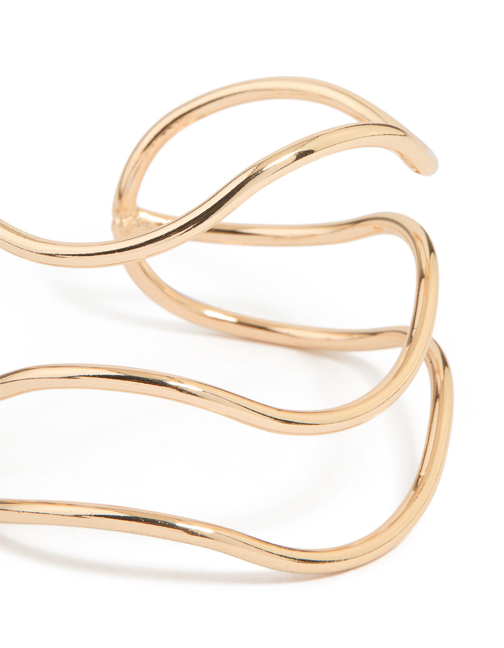 Gold Triangular Squiggle Wrist Cuff