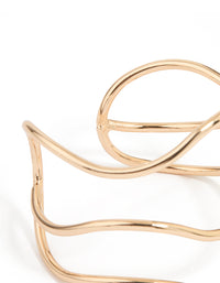 Gold Triangular Squiggle Wrist Cuff - link has visual effect only